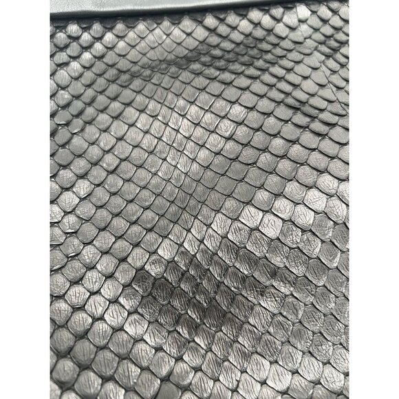 Charles Klein Leathers Black 20" drop Black Shoulder Bag Beautiful Front Detail - Picture 2 of 10